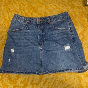 Tgla Blue Denim Jean Skirt